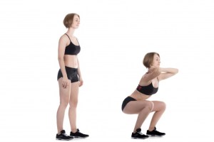 Evde fitness antrenmanı squat